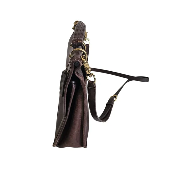 Vintage Coach Women's Willis Full Grain Leather Shoulder Bag J8U-9927 Brown READ - Picture 12 of 16